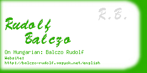 rudolf balczo business card